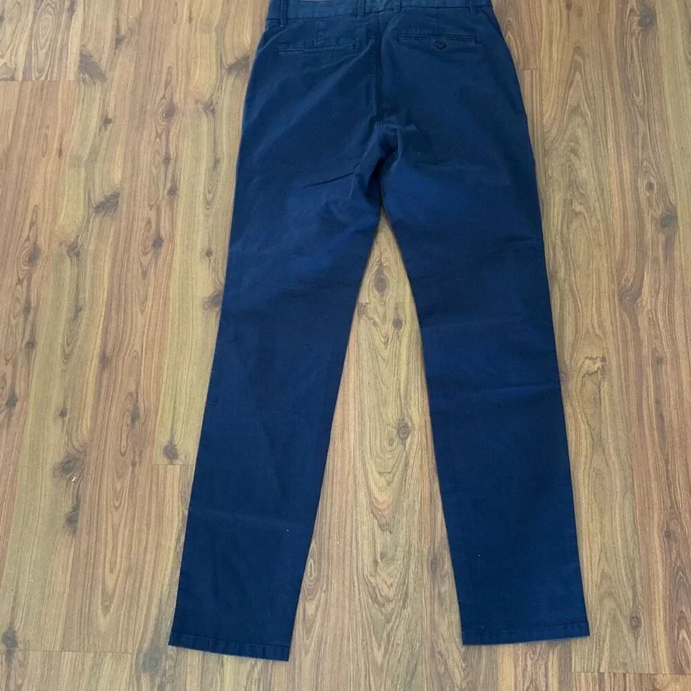 NWT Everlane navy the midnight Slim Chino Size 30×32 perfect work pant flat fron